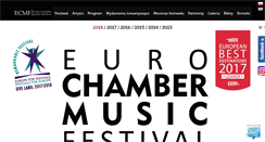 Desktop Screenshot of eurochambermusicfestival.com